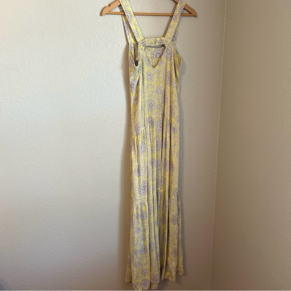 NWT, Elan Sadie Limon Bloom Floral Print Maxi Beachy Dress Butter Yellow, Small - Picture 6 of 9